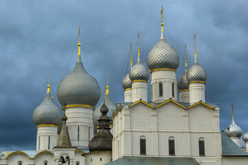 Wall Mural - Rostov Kremlin. Medieval structure of the 17th century. View through the window