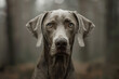 portrait of weimaraner breed dog