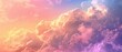 Beautiful sunset with colorful pastel natural cloud background