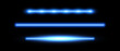 © vika_k - Blue neon tube lamp set. Glowing led light line beam collection. Bright luminous fluorescent bar stick lines. Shining cold color strip element pack to divide, separate, decorate. Vector illustration