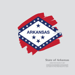 flag of the state of arkansas. the united states of america