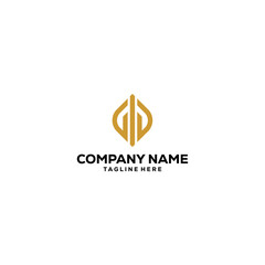 Canvas Print -  logo design vector monogram GID simple unique