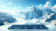 Majestic glacier podium: a sky-high spectacle