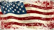Grunge USA flag. Vector illustration. Grunge background.