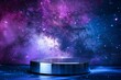 Futuristic Stage Under a Starry Nebula Sky Captures the Imagination