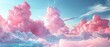 Pastel pink stand in white cloud dreamscape