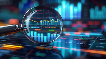 Business audit stock financial finance management on analysis data strategy with graph accounting marketing or report chart economy investment research profit concept