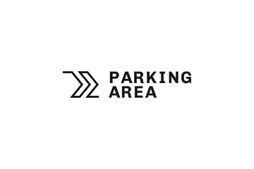 Wall Mural - outline traffic sign logo vector design template for parking, rent and service.  modern parking area symbol logo design background