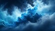 ai generative of hyper realistic of atmosphere with thick blue clouds