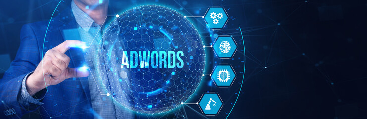 Wall Mural - Business, Technology, Internet and network concept. AdWords.