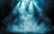 © marishatti - A stage with blue lights and smoke