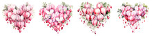 Watercolor Bleeding Heart Clipart Isolated On Transparent Background