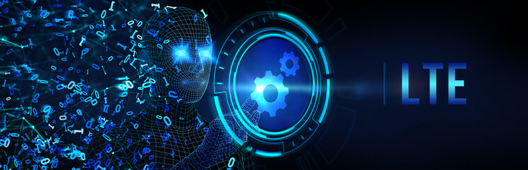 business, technology, internet and network concept. lte abbreviation, modern technology concept. 3d 