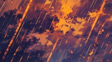 Illustration Of Abstract Background With Orange And A Little Bit Of Dark Purple Color
