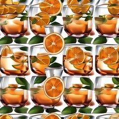 Wall Mural - A refreshing aperol spritz cocktail with an orange slice2