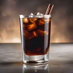 Poster - A glass of cold brew coffee with milk3