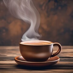 Wall Mural - A steaming cup of chai tea with spices3
