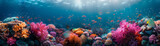 Fototapeta Do akwarium - Vibrant Coral Reef Ecosystem Underwater