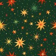A vibrant green background filled with sparkling stars. Perfect for adding a magical touch to any design project