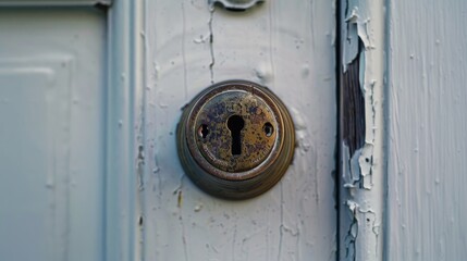 Wall Mural - Detailed shot of a door handle. Perfect for architectural designs