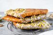 Flat Croissant, Trendy Pastry, Croissant with Pistachio