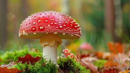 Canvas Print - Varieties of Fungi Found in Woodlands and Their Health Benefits