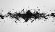 Black ink splatter on light background in artful contrast