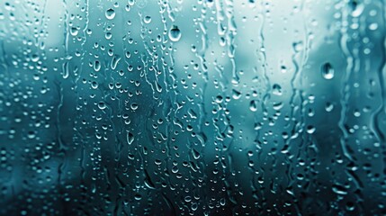 Poster - Clear view of water droplets on window, suitable for various design projects