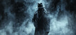 © JoelMasson - Mystery crime novel depiction of a fictional undercover detective agent in silhouette