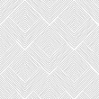 Geometric seamless pattern with black thin lines. Monochrome hand drawn print
