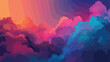 Dark Multicolor vector backdrop with cumulus. Gradien