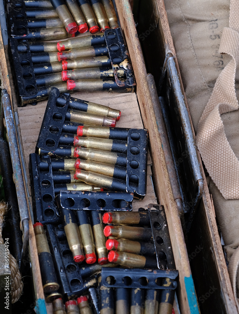 Blank rifle rounds for use in shows and displays. Stock Photo | Adobe Stock