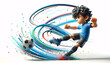 young soccer player 3D character