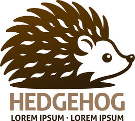 Wall Mural - A hedgehog cute animal design icon mascot illustration design concept