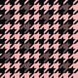 Modern Houndstooth tweed plaid style pattern. Geometric check print in pink and blue color. Classical English background Glen plaid for textile fashion design.