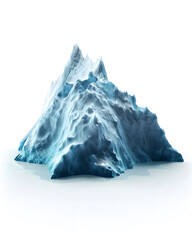 Realistic Massive iceberg isolated on white background