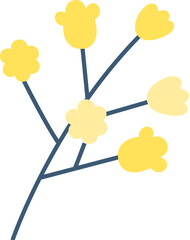 Wall Mural - Branches with yellow flower blossoming