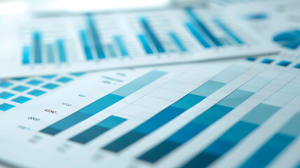 Wall Mural - Using data analysis concepts. Startup companies analyze revenue balance to increase sales and profits