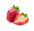 Strawberry fruits on white backgrounds
