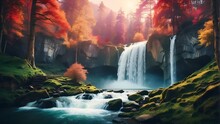 Waterfall In Autumn Forest Waterfall, Water, River, Nature, Stream, Landscape, Cascade, Forest, Falls, Rock, Fall, Flowing, Green, Park, Autumn, Creek, Travel, Flow, Beautiful, Scenic, Stone, Natural,