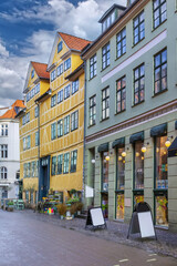 Canvas Print - Street in Copenhagen city center, Denmark