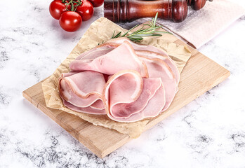 Wall Mural - Slices of natural organic ham