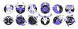 © Paper Trident - Zodiac signs, round icons of stars horoscope set. Astrology symbols: Aries, Capricorn, Taurus, Libra, Scorpio, Aquarius. Twelve constellations' avatars. Flat isolated vector illustration on white
