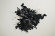 Black Ink Splash Explosion on White Background - 3D Rendering with Pastel Isolation