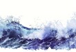 Isolated Water Waves on White: High-Resolution, Hyper-Realistic Photography