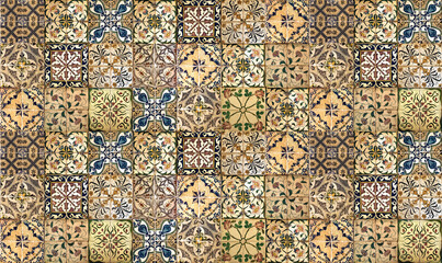 Wall Mural - Background of vintage ceramic tiles.