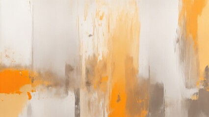 Abstract Orange, Gold and Gray art Oil painting style. Hand drawn by dry brush of paint background texture