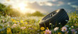 © Maxim Filitov - Summer tires on a blooming meadow under the sun. Time for summer tire.