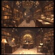 An Elegant and Serene Study Library: The Porcupine Quill Pen Emporium's Ultimate Writing Haven