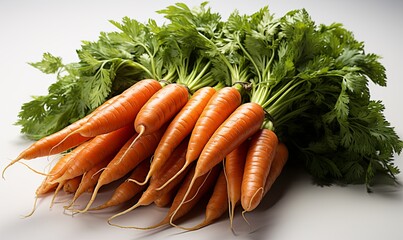 Wall Mural - Pile of Carrots on White Table